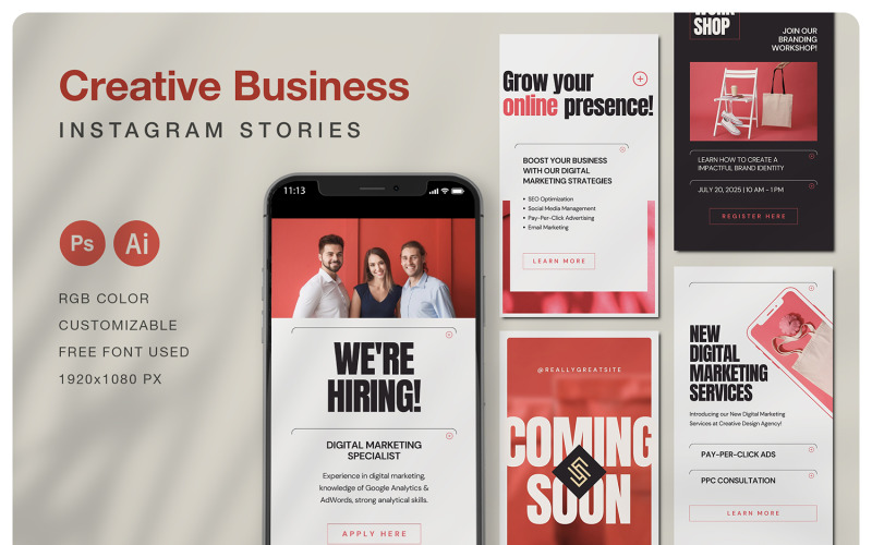 Creative Business Instagram Story Template Corporate Identity