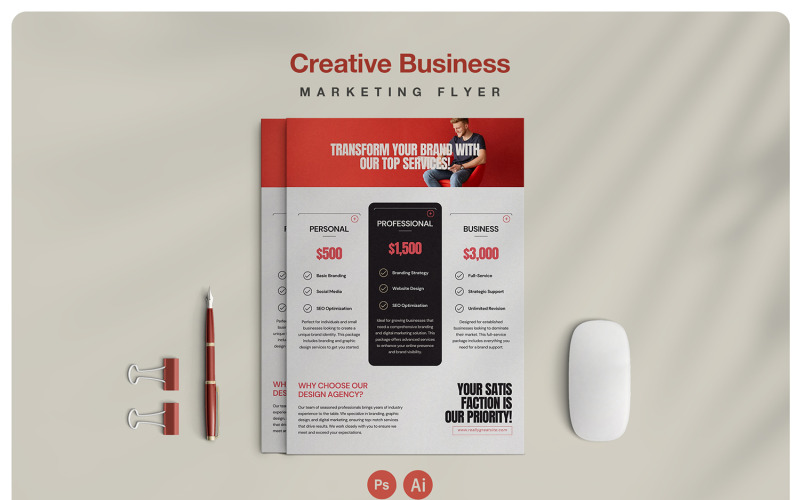 Creative Business Pricing Flyer Template Corporate Identity