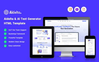 Aidelta - AI Text Generator Website Template