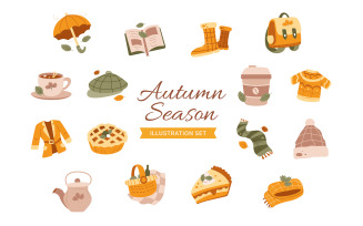 Autumn fall season element collections