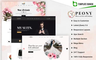 Peony - Flower and Suit with Wedding - Responsive Shopify 2.0 Ecommerce theme