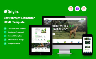 Qrigin - Environment Website Template