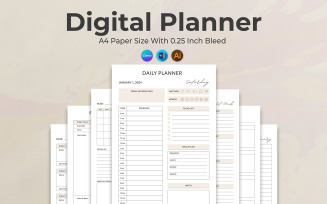 Canva and MS Word Digital Planner Template