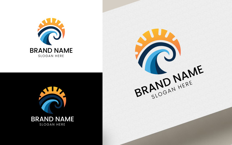 Gear wave abstract business logo-07-143 Logo Template