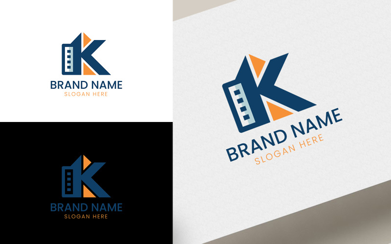 K letter real estate building logo-07-144 Logo Template