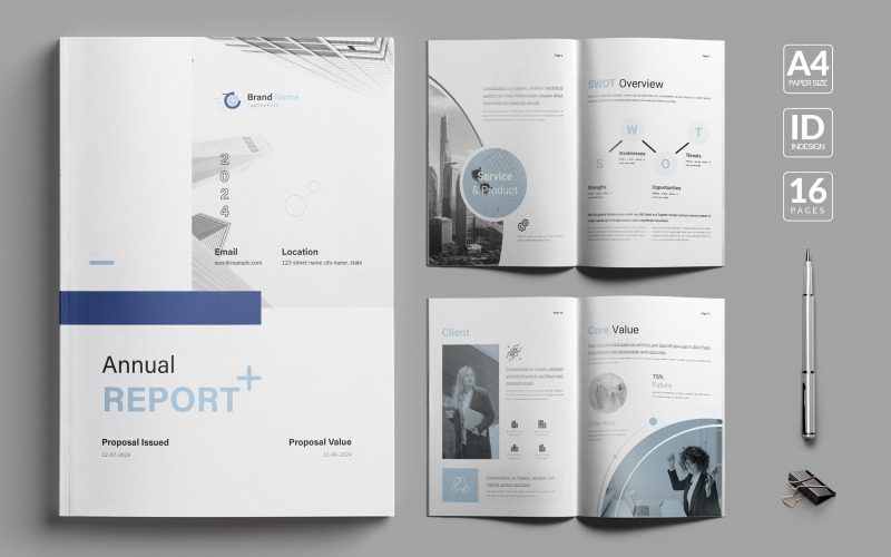 Annual Report Template_ InDesign Magazine Template