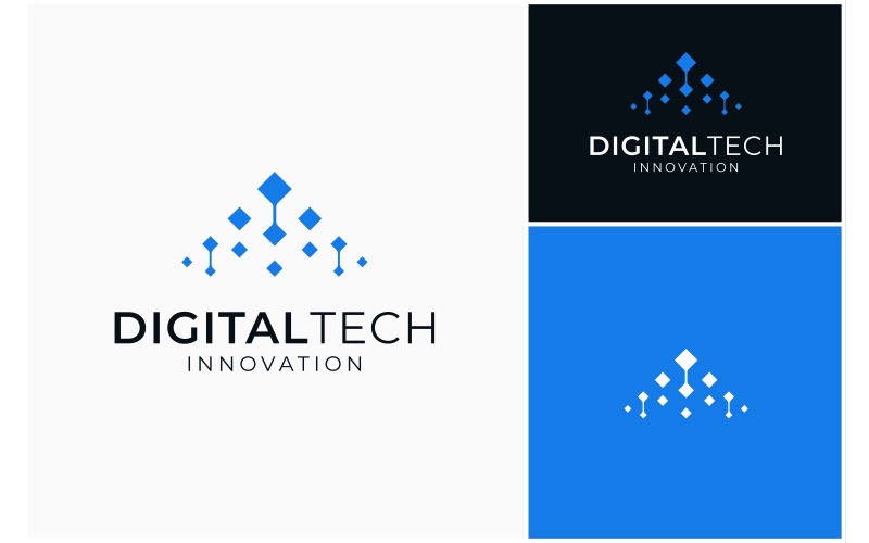 Data Digital Growth Tech Logo Logo Template