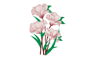Flower art silhouette vector style