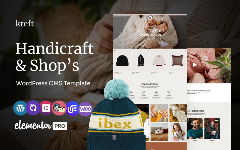 Kreft - handicraft And Woolen Shop Multipurpose WordPress Elementor Theme WordPress Theme
