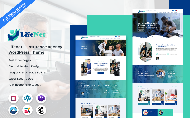 Lifenet - insurance agency Wordpress Theme WordPress Theme