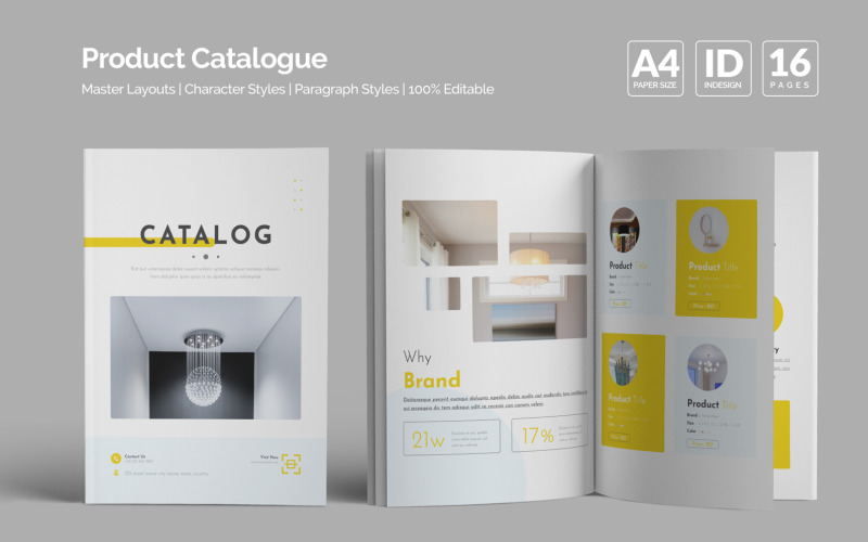 Product Catalogue Design Template Magazine Template