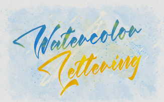 Watercolor Photoshop Text Effect