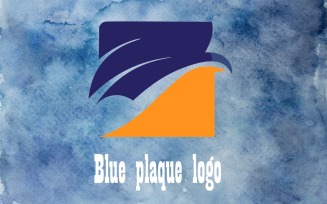 A modern logo of the blue palette