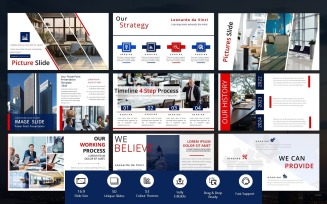 Blue-Red Business Presentation Template