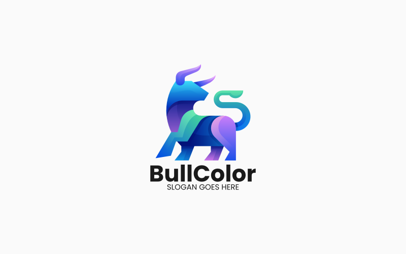 Bull Gradient Colorful Logo 1 Logo Template