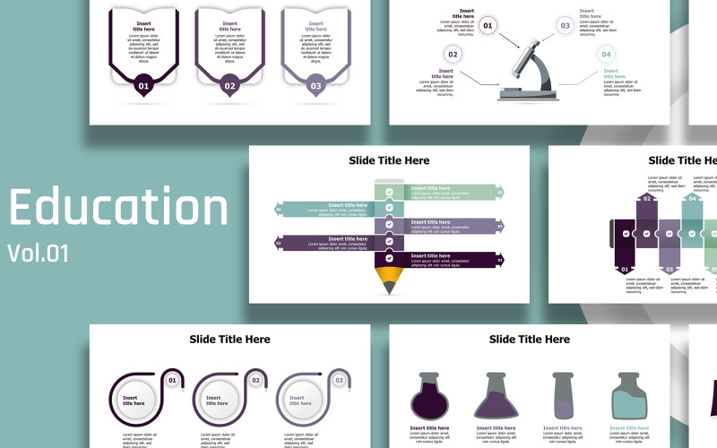 Business education infographic PowerPoint Template