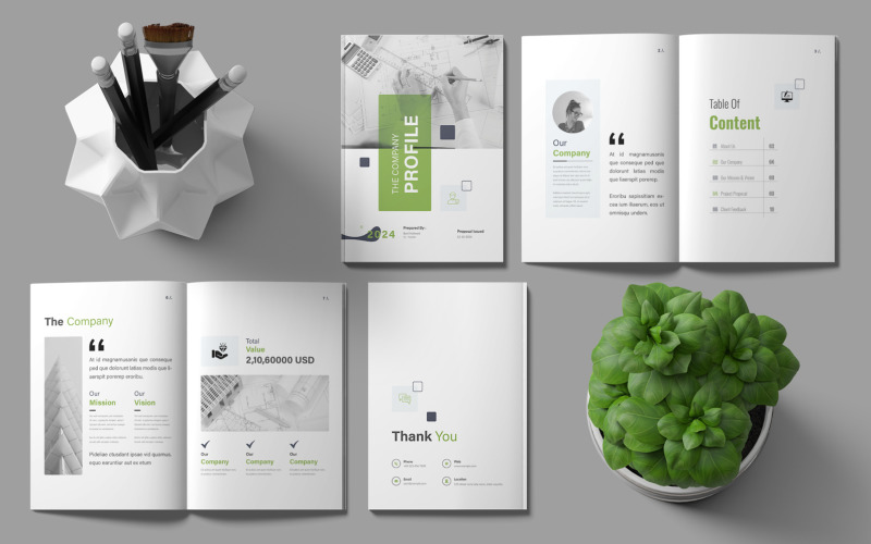 Company Profile Design Template (INDD) Magazine Template