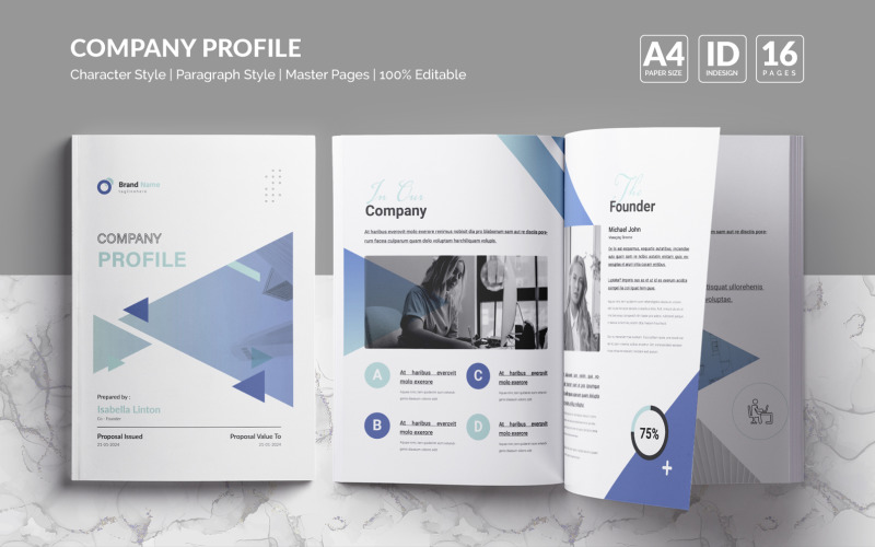 Company Profile Template (InDesign) Magazine Template