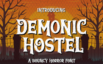 Demonic Hostel a Bouncy Horror Font