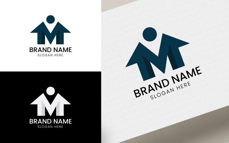 Letter M 3d business logo-07-150 Logo Template