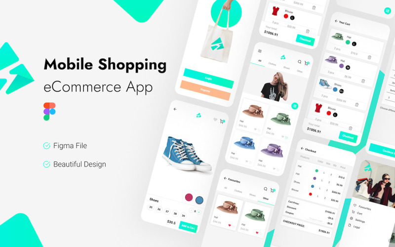 Mobile Shopping - Figma Mobile Application UI Kit UI Element