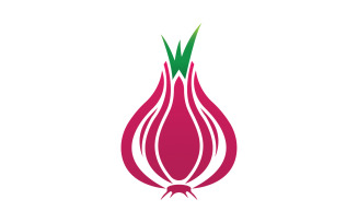 Onion vegetable icon logo vector version 4