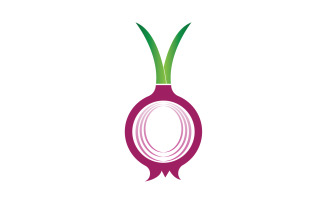 Onion vegetable icon logo vector version 6