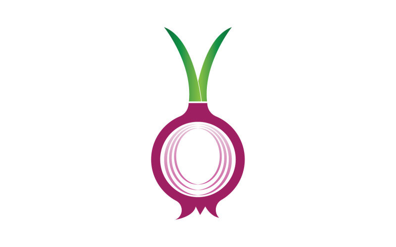 Onion vegetable icon logo vector version 6 Logo Template