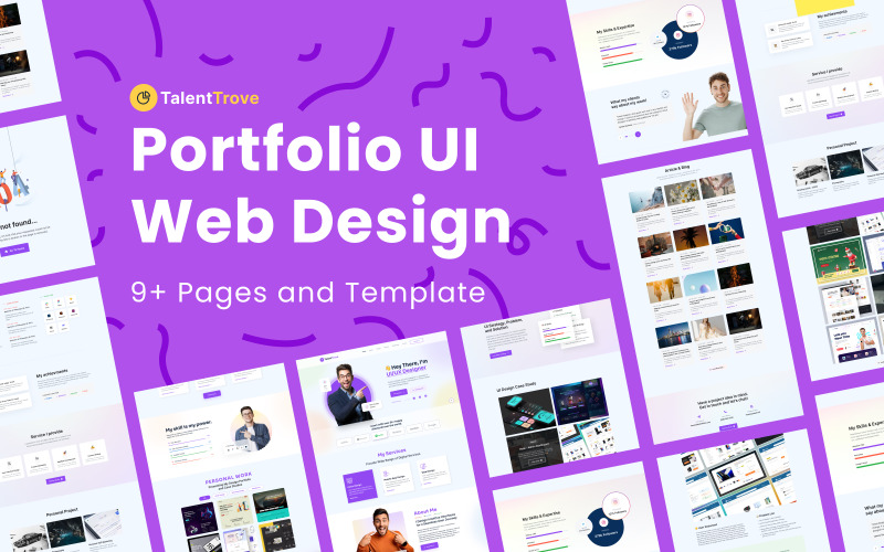 Portfolio UI Website Design - Telent Trove UI Element