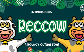 Reccow a Bouncy Outline Font