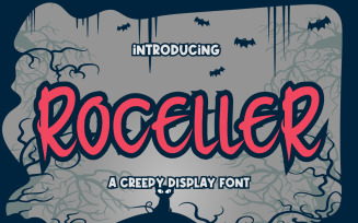 Roceller a Creepy Display Font