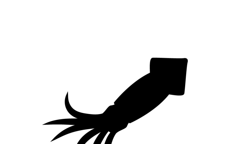 Squid solid icon, korean octopus squid Vector Graphic