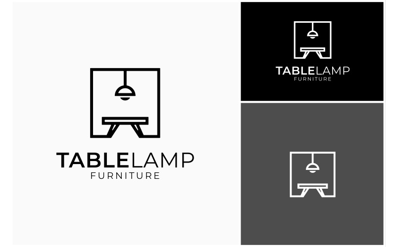 Table Lamp Furniture Decor Logo Logo Template