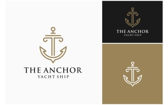 Anchor Sailor Line Art Luxury Logo
