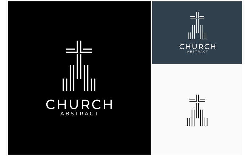 Church Chapel Cross Abstract Logo Logo Template