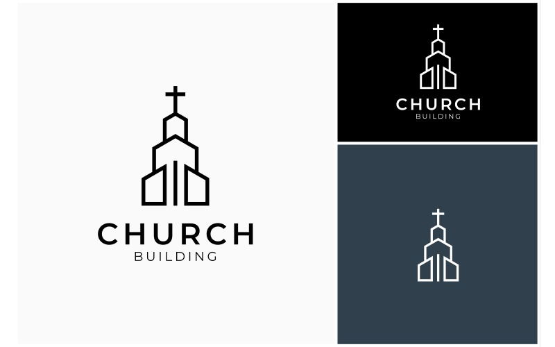 Church Chapel Worship Priest Logo Logo Template