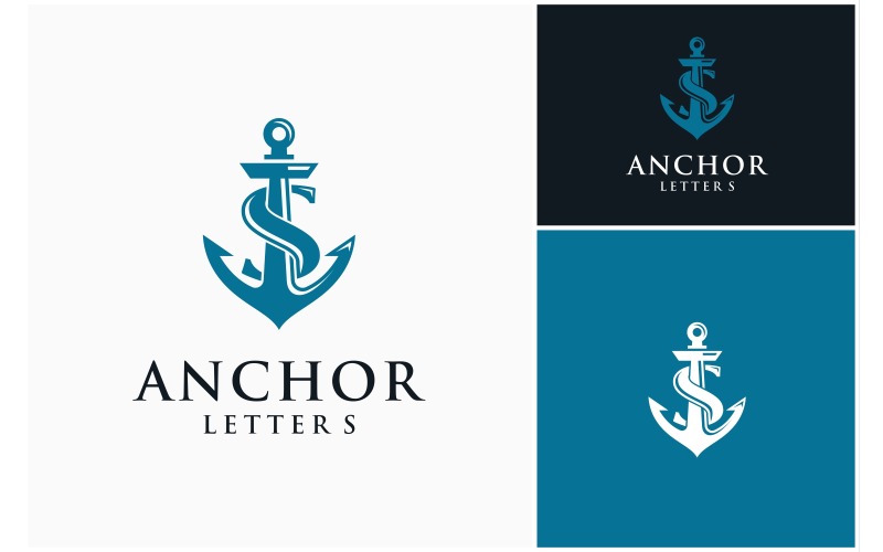Letter S Anchor Sailor Nautical Logo Logo Template