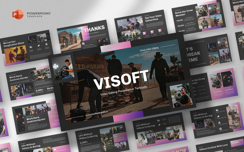 Visoft - Video & Film Powerpoint Template PowerPoint Template