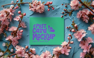 Greeting Card Flat Lay Design Mockup 92