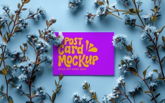 Greeting Card Flat Lay Design Mockup 95