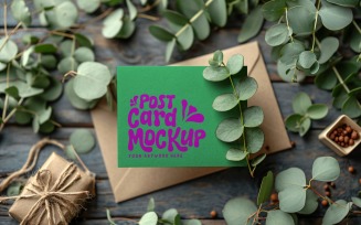 Greeting Mockup On the Envelope & Plant Branches 75