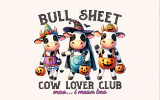 Bull Sheet PNG, Halloween Png, Ghost Cows PNG, Funny Cow Png, Spooky Cow Png