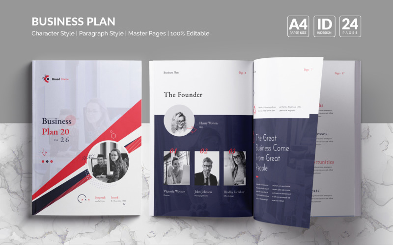 Business Plan Template - (InDesign) Magazine Template
