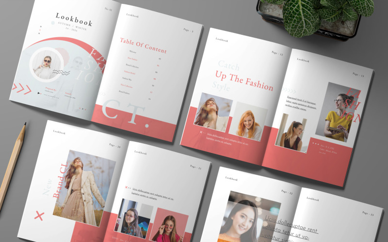 Fashion Lookbook Template - 24 Pages Magazine Template