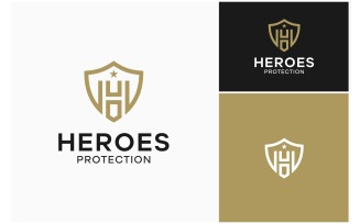 Letter H Shield Protection Logo