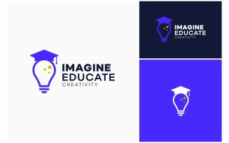 Lightbulb Education Creative Logo