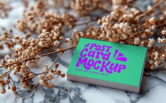 Post card Mockup With dried Flowers 220