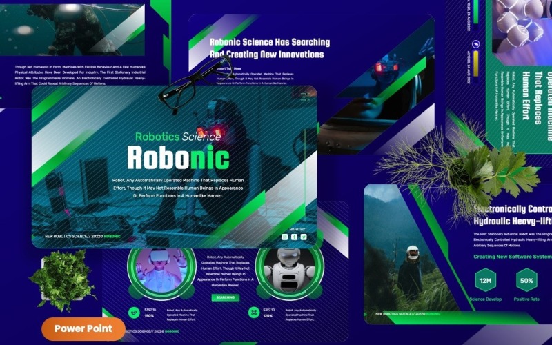 Robonic - Robotics Powerpoint Templates PowerPoint Template