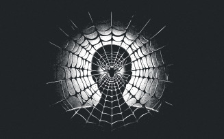 Spider Web Art PNG, Gothic Spider Design, Halloween Sublimation, Spooky Digital