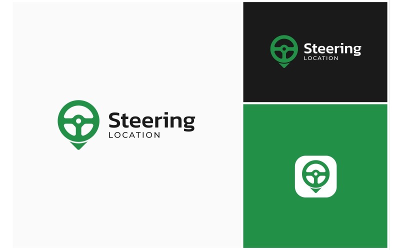 Steering Wheel Location Logo Logo Template